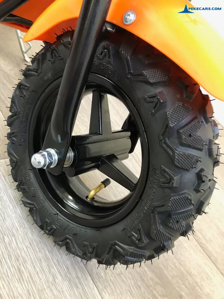 Moto eléctrica para niños Pekecars 24V 250W Naranja rueda