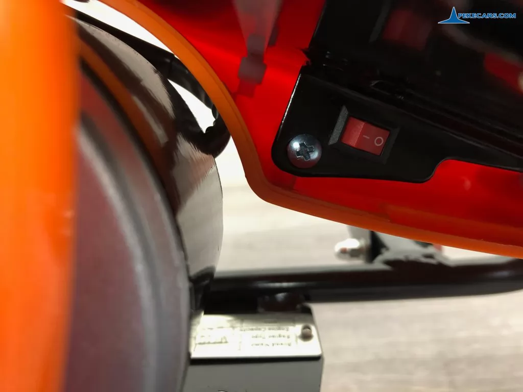Moto eléctrica para niños Pekecars 24V 250W Naranja botón