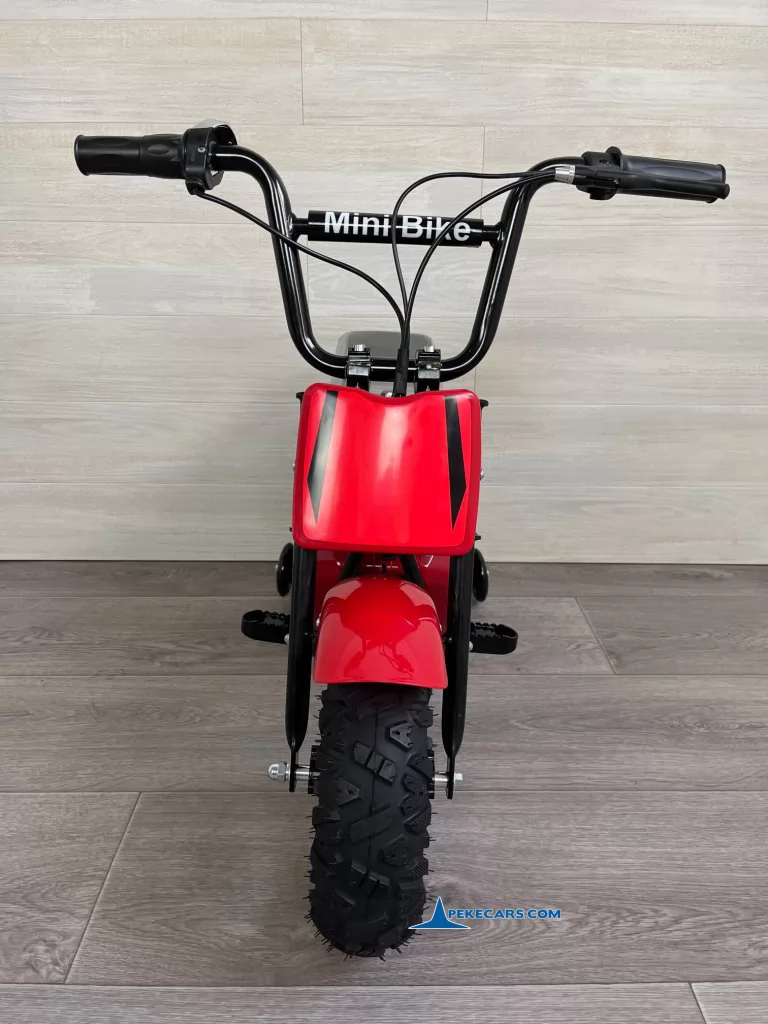 Moto eléctrica para niños Pekecars 24V 250W Roja frontal