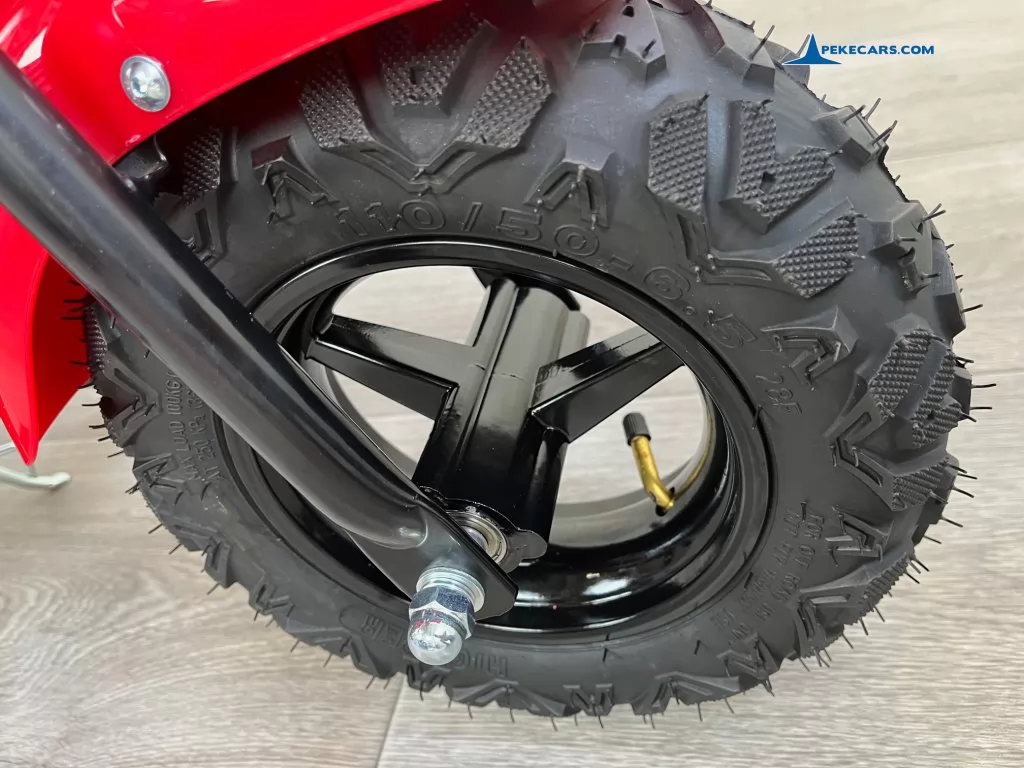 Moto eléctrica para niños Pekecars 24V 250W Roja rueda