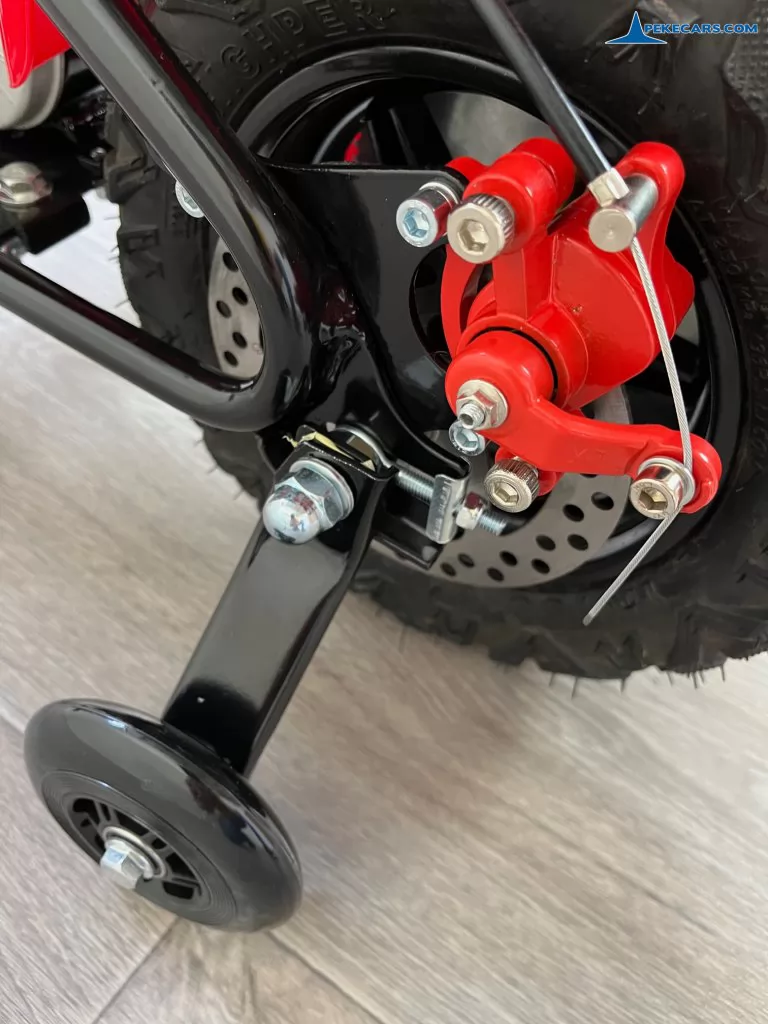Moto eléctrica para niños Pekecars 24V 250W Roja ruedines