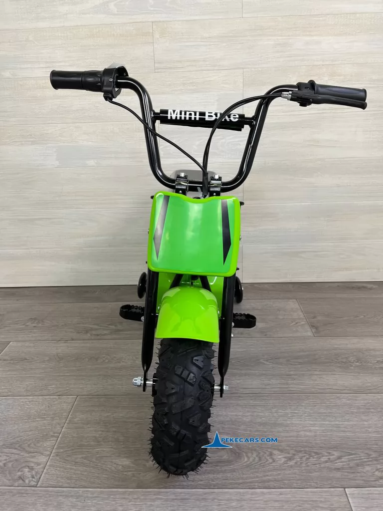 Moto eléctrica para niños Pekecars 24V 250W Verde frontal