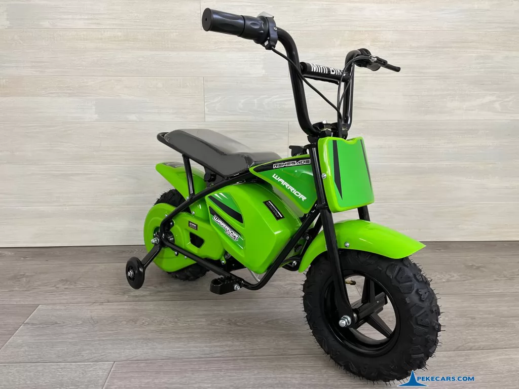 Moto eléctrica para niños Pekecars 24V 250W Verde a batería