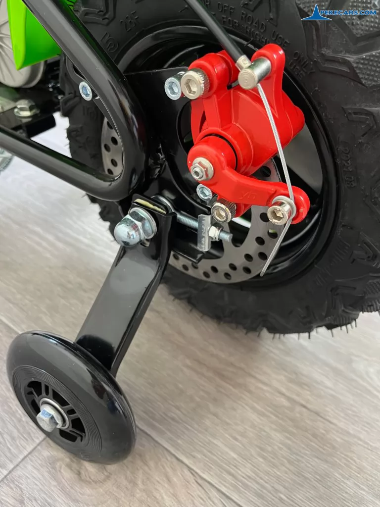 Moto eléctrica para niños Pekecars 24V 250W Verde ruedines