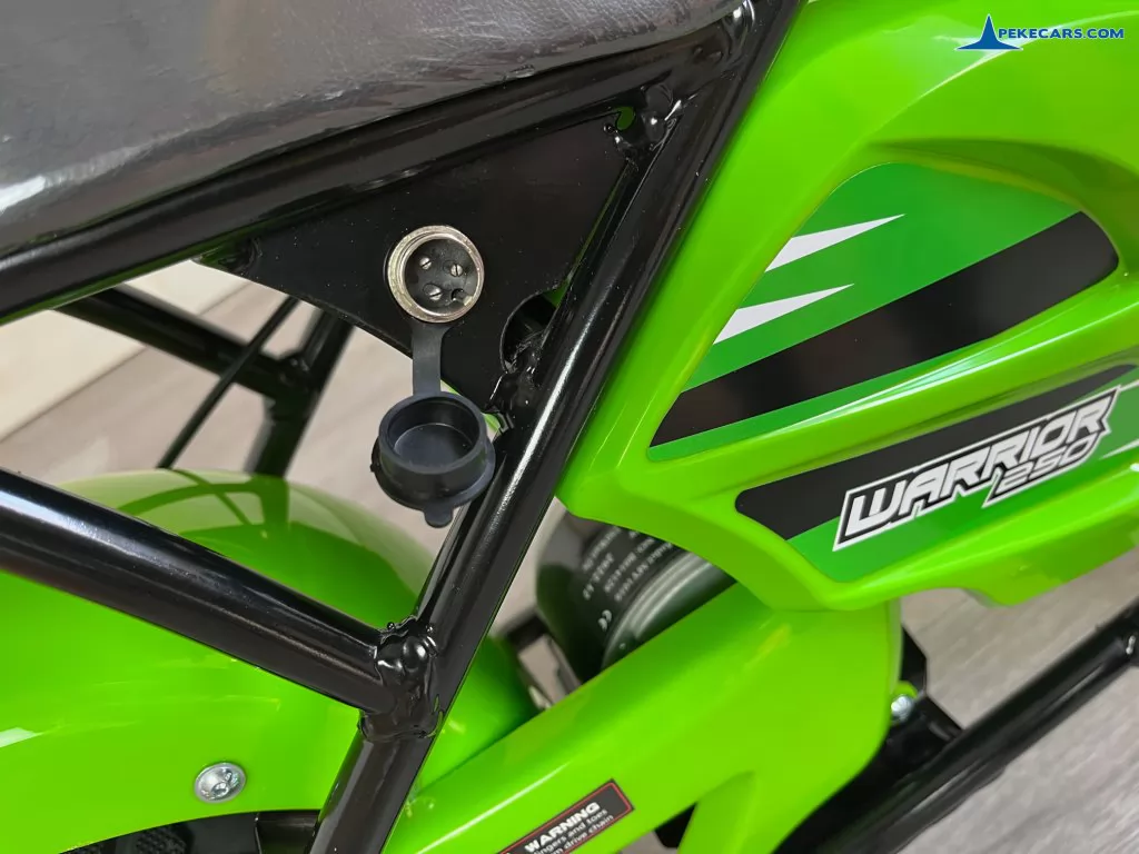 Moto eléctrica para niños Pekecars 24V 250W Verde toma carga