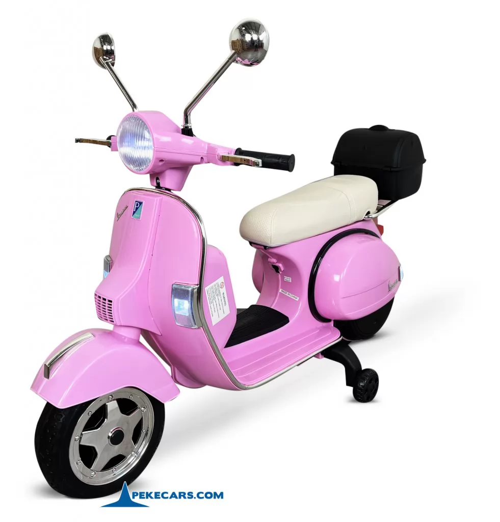 Moto electrica para niños Vespa Clasica Piaggio 12V Negra vista principal