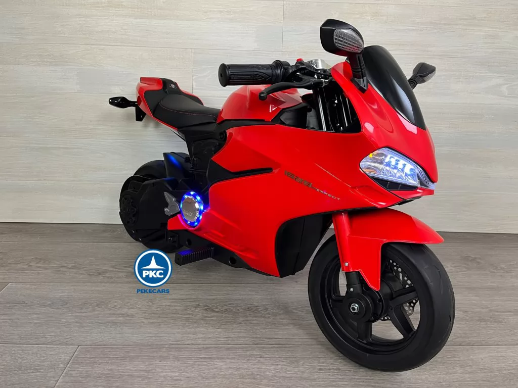 Moto de carreras estilo Ducati 24V Roja para niños