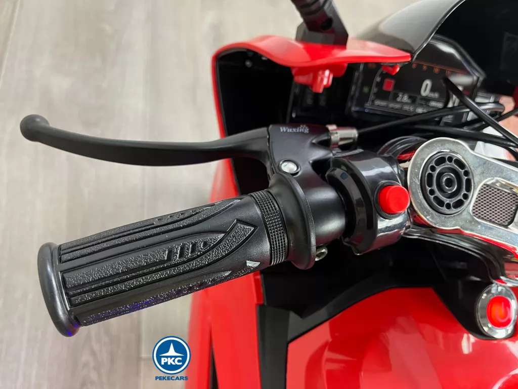 Moto de carreras estilo Ducati 24V Roja freno