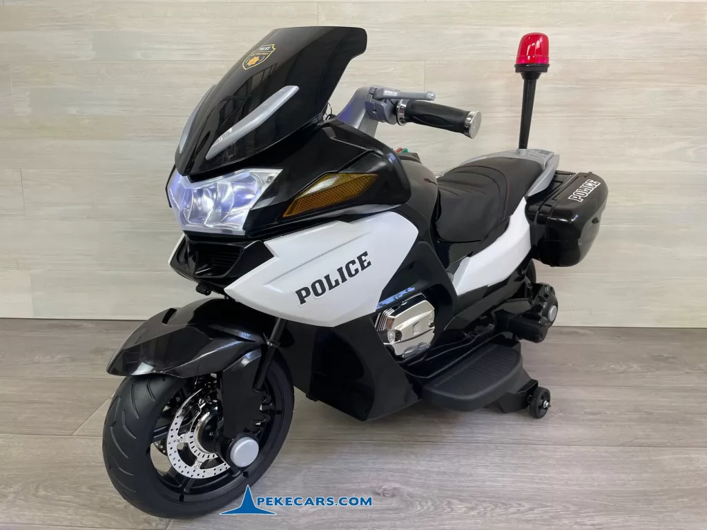 Moto electrica de policia 2 plazas blanca