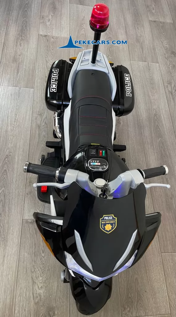 Moto electrica de policia 2 plazas blanca
