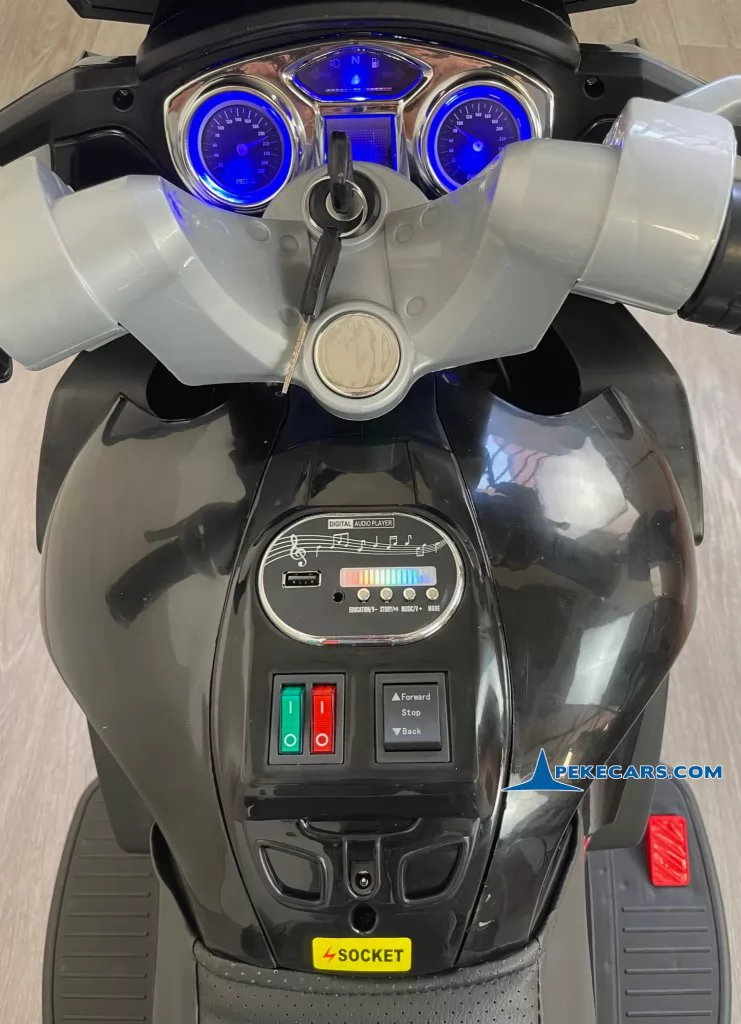 Moto electrica de policia 2 plazas blanca