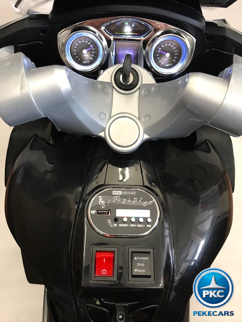 Moto electrica de policia 2 plazas blanca display