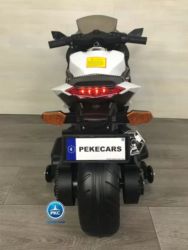 Moto de carreras blanca special edition