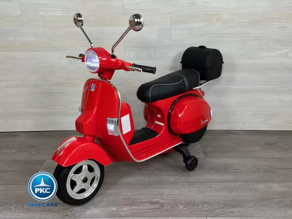 Moto electrica para niños Vespa Clasica Piaggio 12V Roja vista principal