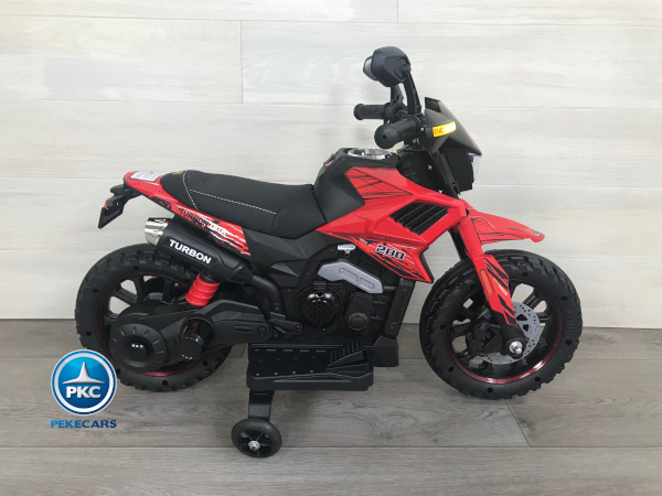 Moto Turbón 12V Roja vista lateral
