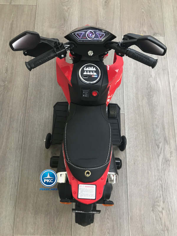 Moto Turbón 12V Roja vista desde arriba