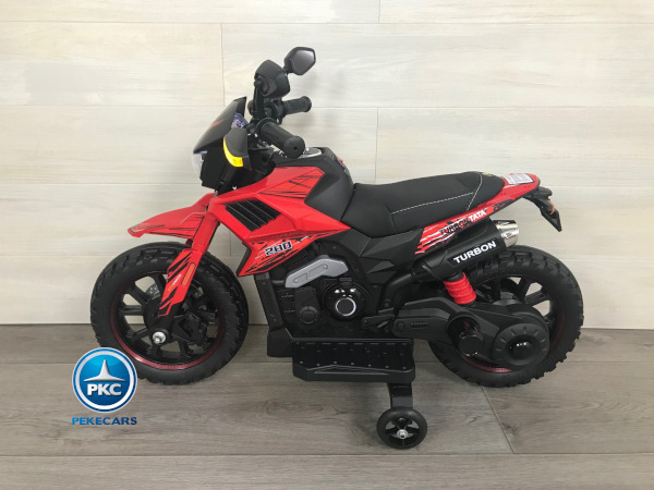 Moto Turbón 12V Roja vista lateral