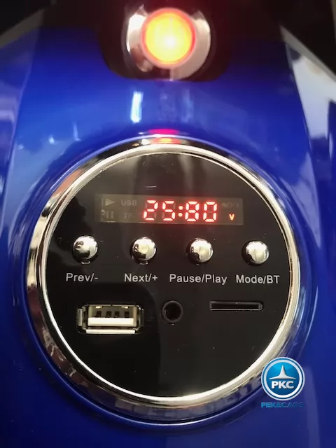 Moto de carreras estilo Ducati 24V Azul display