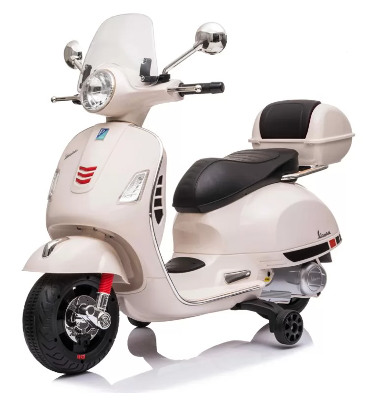 Moto Vespa GTS-S 12V blanco 3/4 izquierda