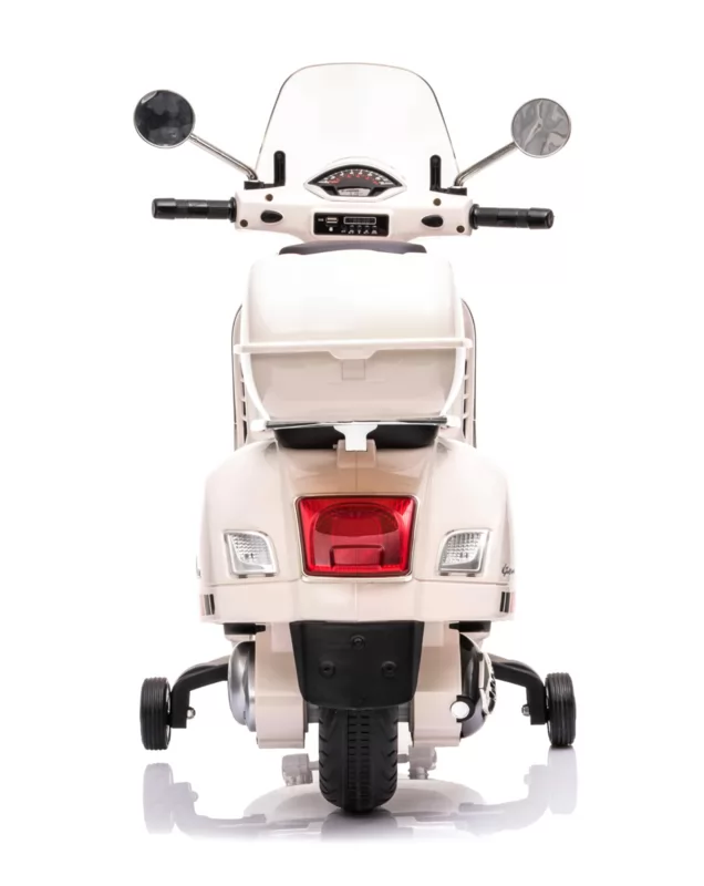 Moto Vespa GTS-S 12V blanco trasera