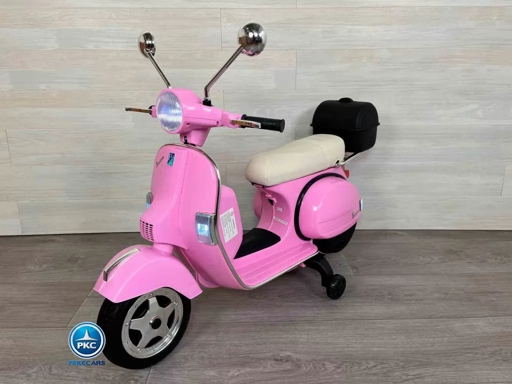 Moto electrica para niños Vespa Clasica Piaggio 12V Negra vista principal