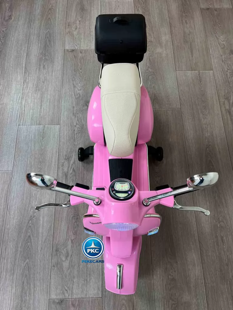 Moto electrica para niños Vespa Clasica Piaggio 12V Negra vista desde arriba