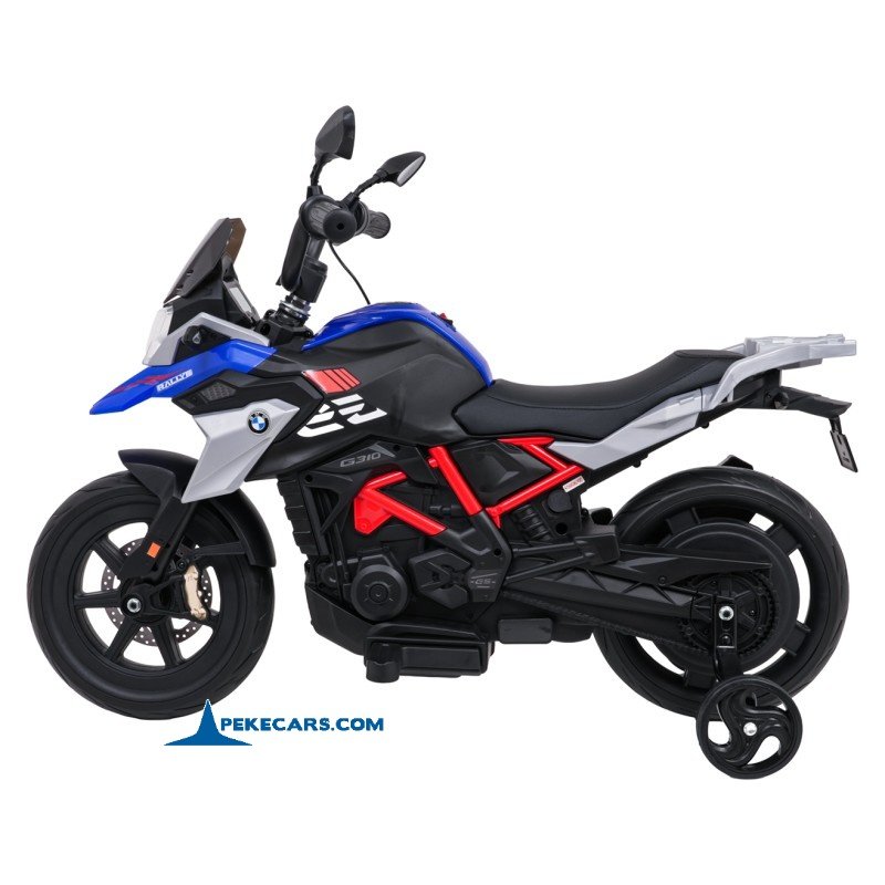 Moto para niños BMW G310GS 12V Azul lateral
