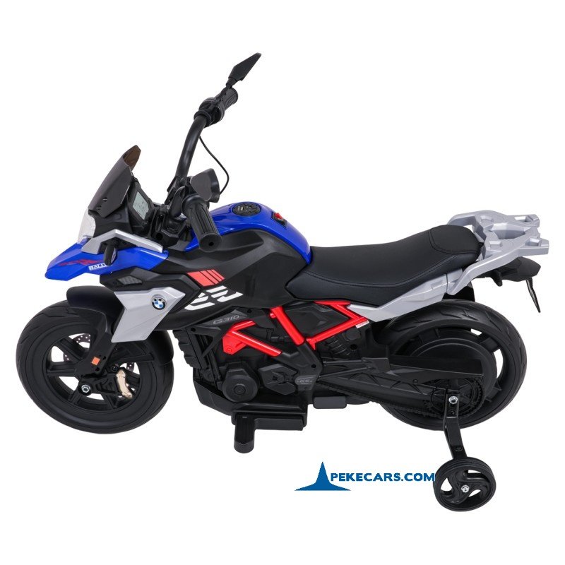 Moto para niños BMW G310GS 12V Azul perspectiva
