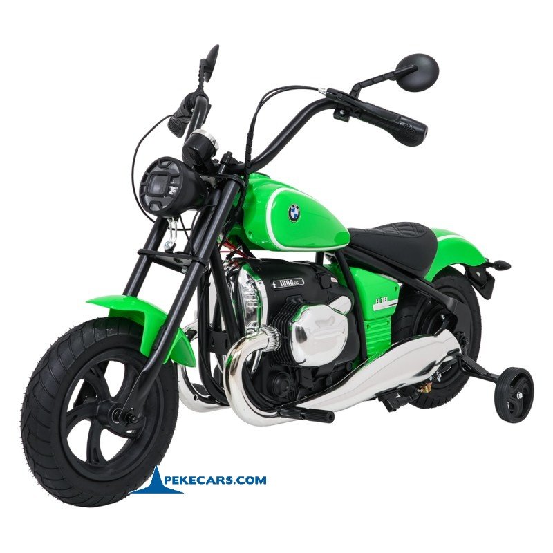 Moto Eléctrica Infantil BMW R18 12V Verde lateral