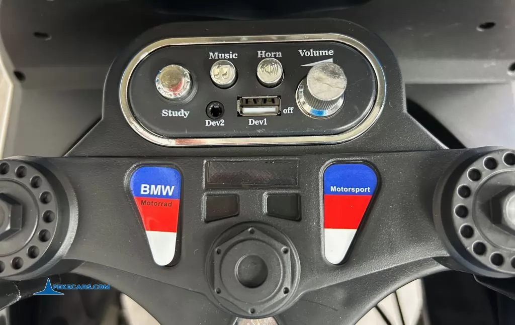 Moto eléctrica para niños BMW S1000RR BLANCA tija