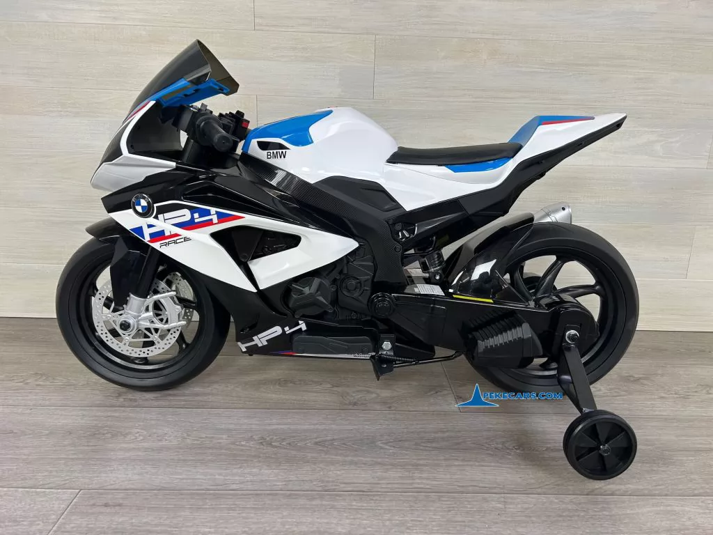 Moto eléctrica para niños BMW S1000RR BLANCA vista lateral derecho