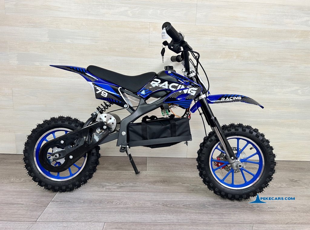 Moto electrica para niños Dirk 36V 800W Azul de lado