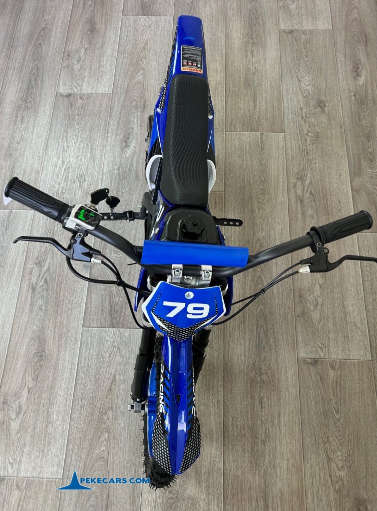 Moto electrica para niños Dirk 36V 800W Azul desde arriba