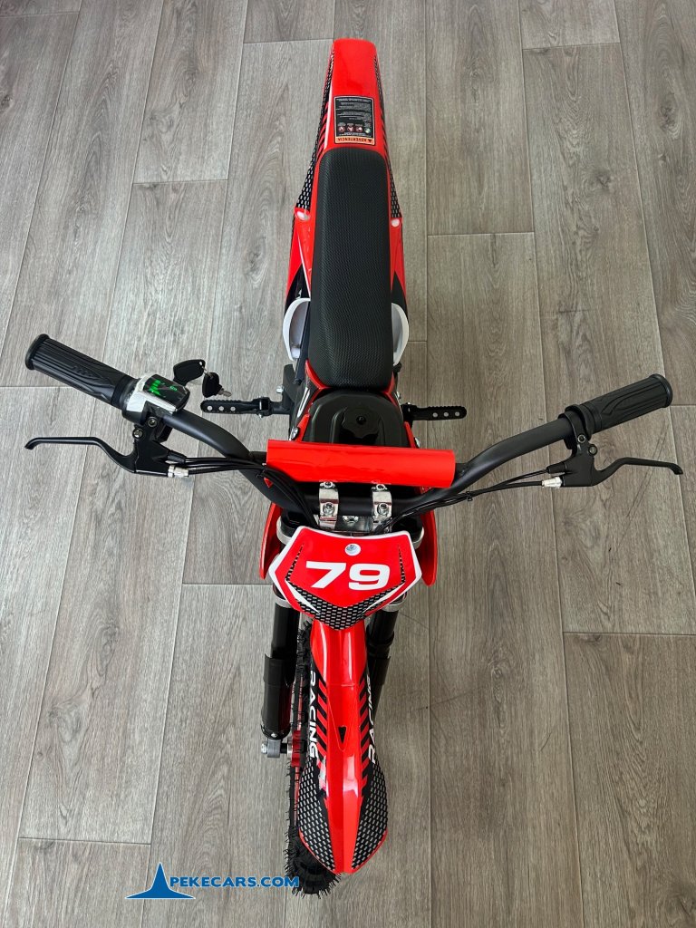 Moto electrica para niños Dirk 36V 800W Roja desde arriba