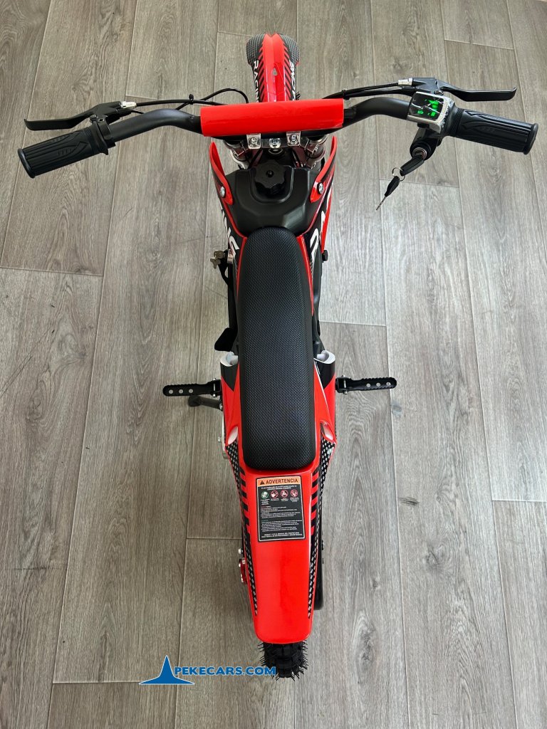 Moto electrica para niños Dirk 36V 800W Roja vista aérea