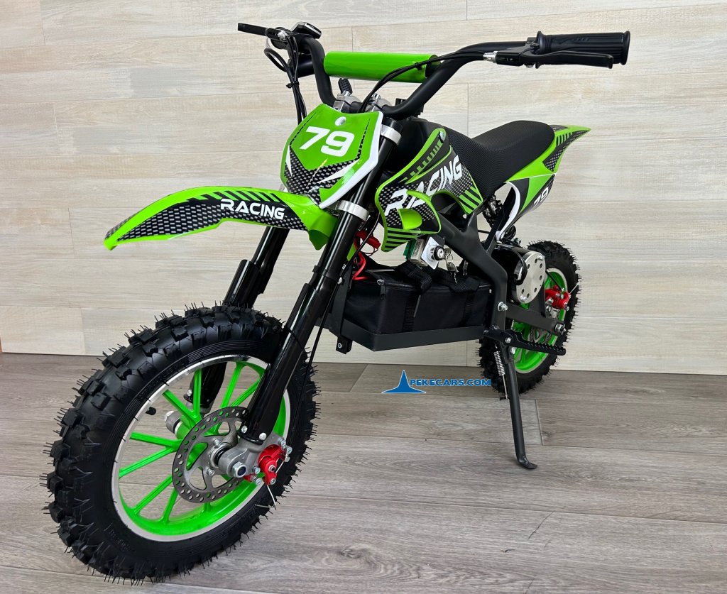 Moto electrica para niños Dirk 36V 800W Verde perspectiva