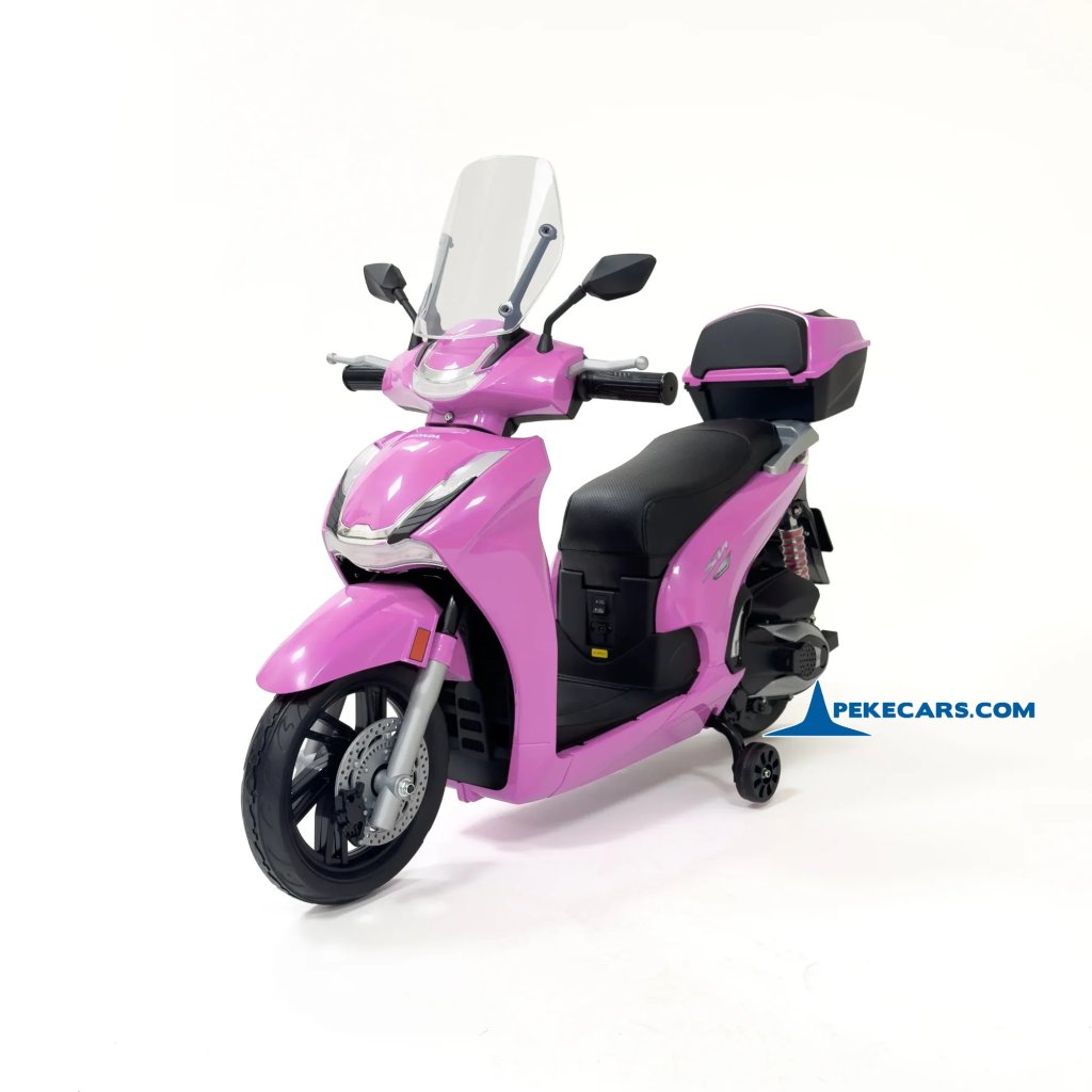 Moto Honda SH350i para niños color rosa