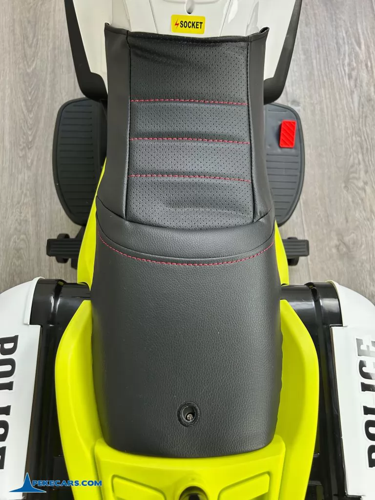 Moto electrica de policia 2 plazas verde asiento