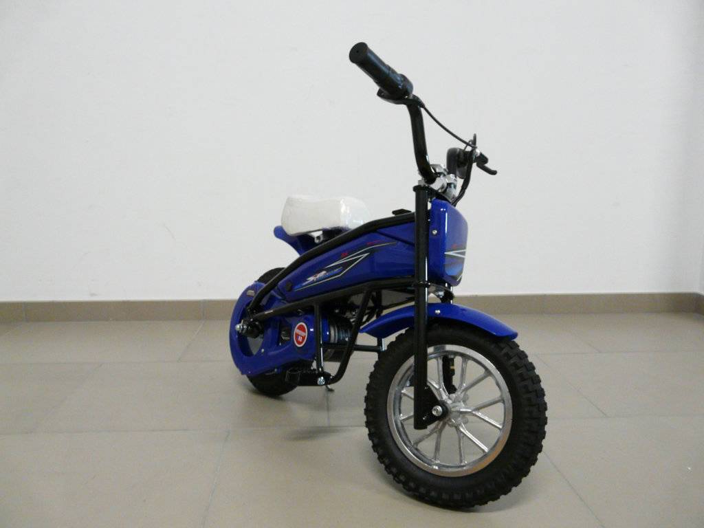 Moto electrica infantil Pekecars 24V 200W Azul con ruedines