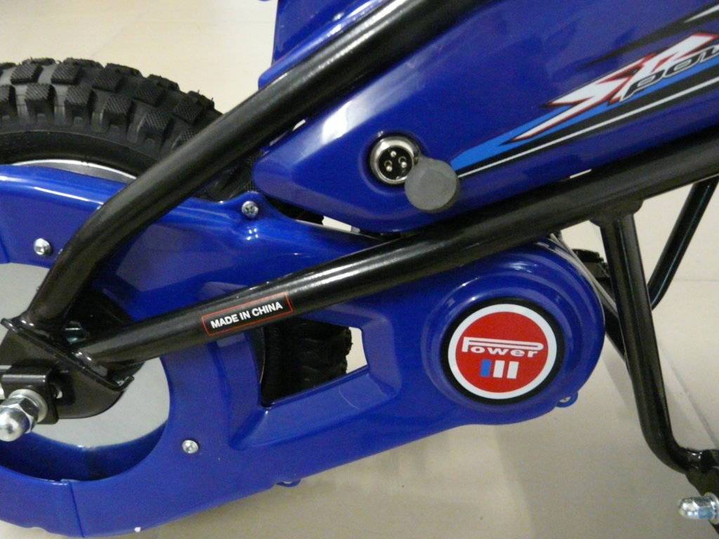 Moto electrica infantil Pekecars 24V 200W Azul cubierta