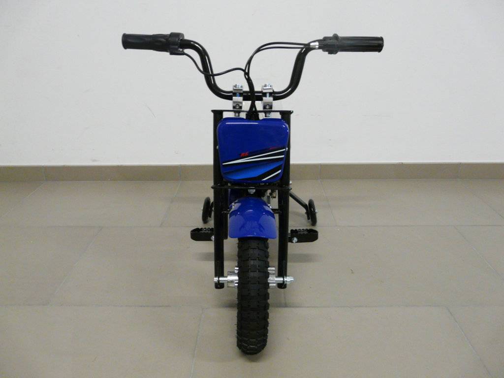 Moto electrica infantil Pekecars 24V 200W Azul delantera