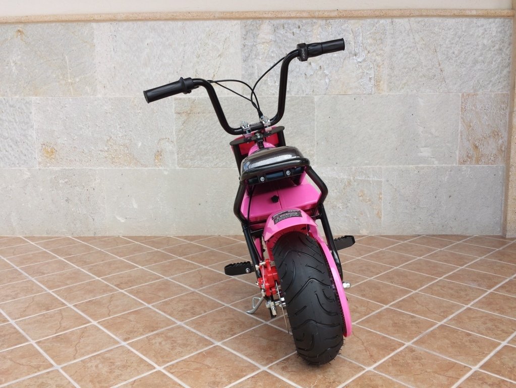 Moto electrica para niños Pekecars 24V 250W Rosa trasera
