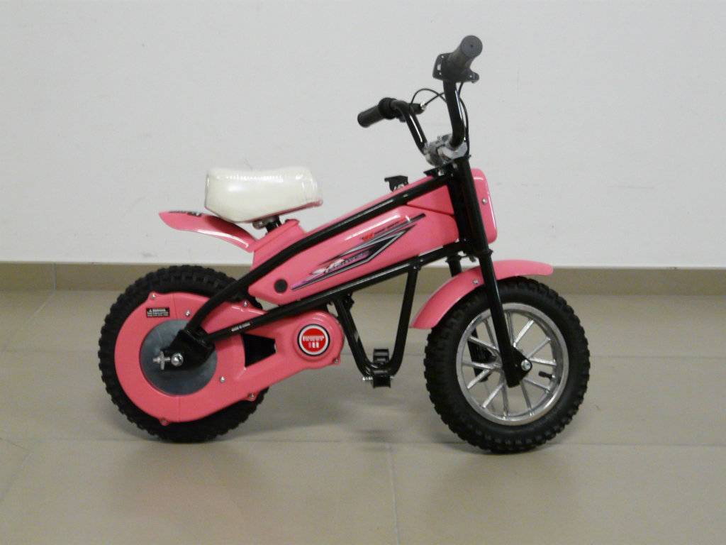 Moto electrica infantil Pekecars 24V 200W Rosa