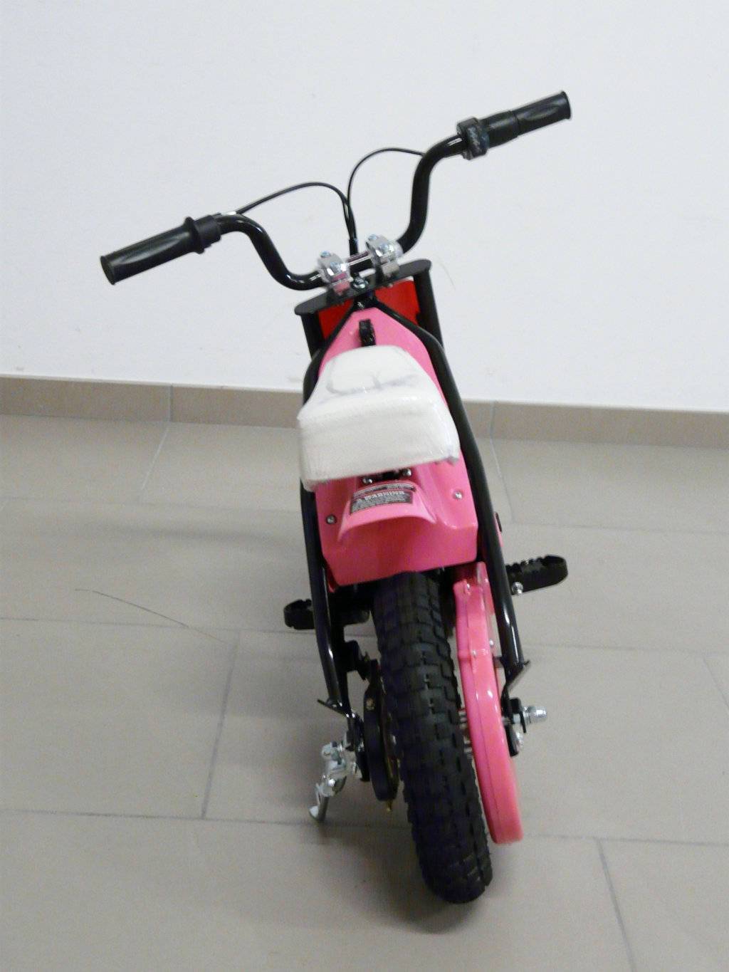 Moto electrica infantil Pekecars 24V 200W Rosa trasera