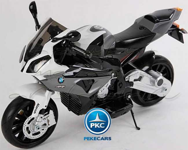 Moto electrica para niños BMW S1000RR Gris vista principal