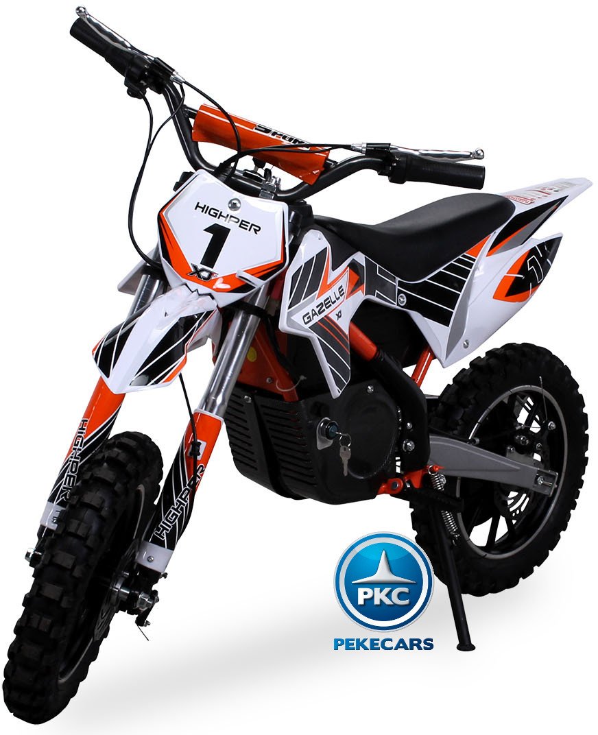 Moto electrica para niños gazelle naranja vista principal