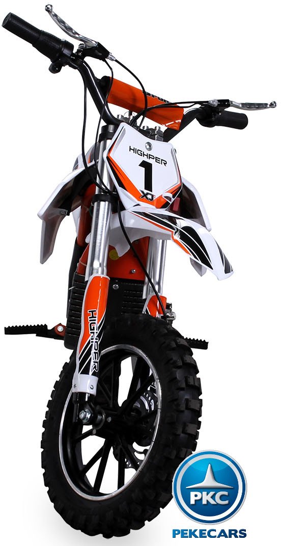 Moto electrica para niños gazelle naranja ruedas neumaticas