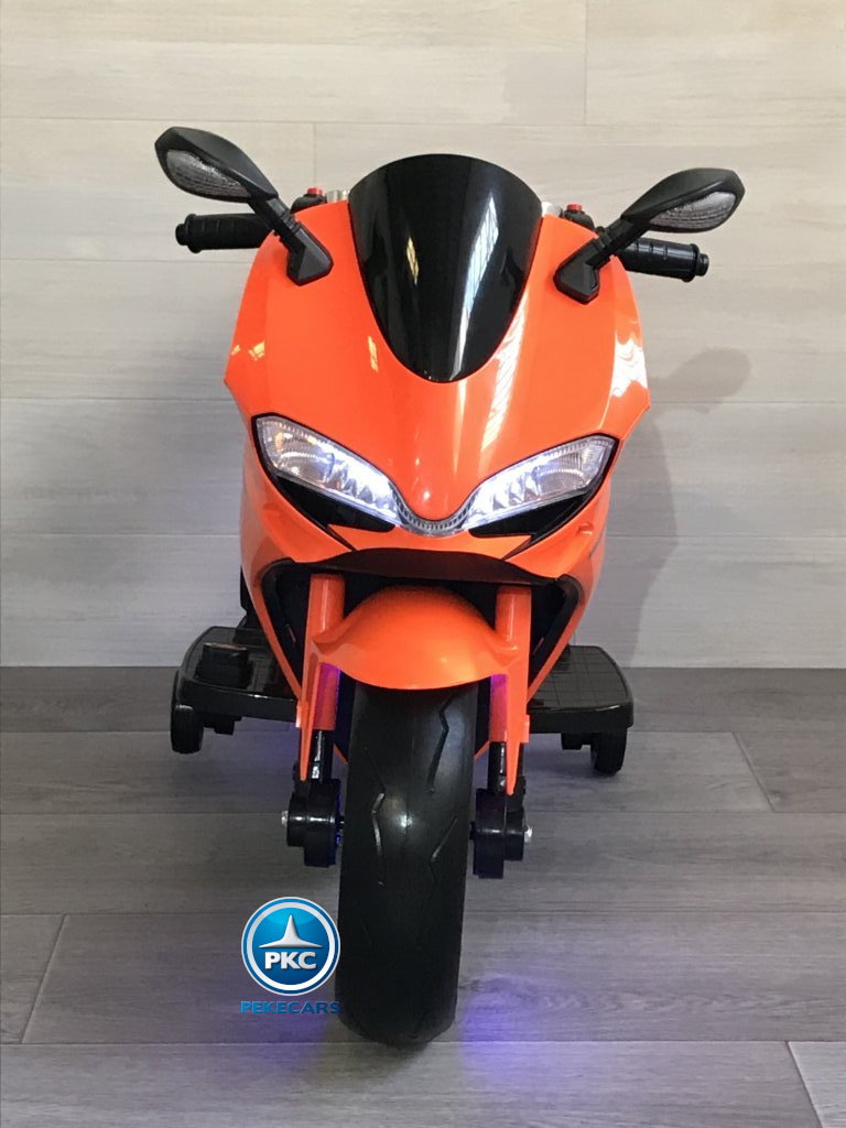 Moto electrica para niños Ducati Panigale Style Naranja vista frontal
