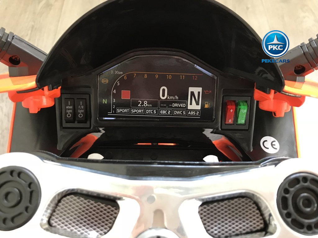 Moto electrica para niños Ducati Panigale Style Naranja detalles