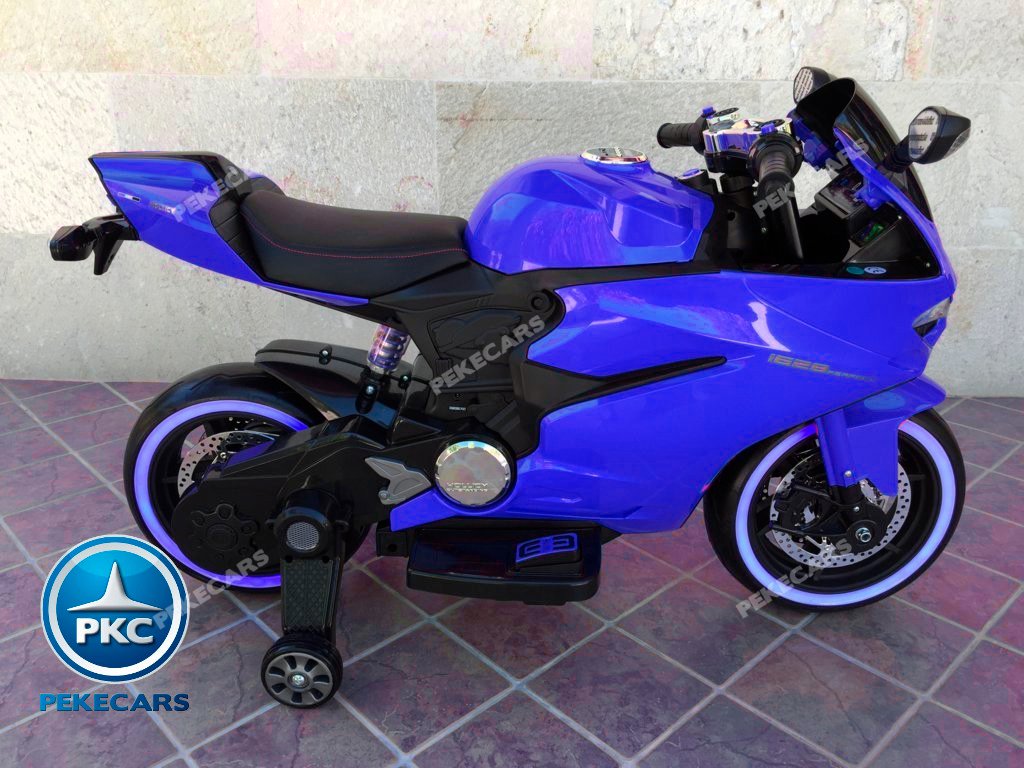 Moto electrica para niños Ducati Panigale Style Azul lateral